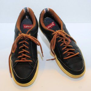 Levis Men's Black & Sable Kulttreter Sporty Faux Leather Sneaker Shoe Size 8.5M